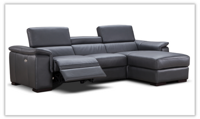 Buy Lugano Recliner Sectional in Black in Black at Leahyco