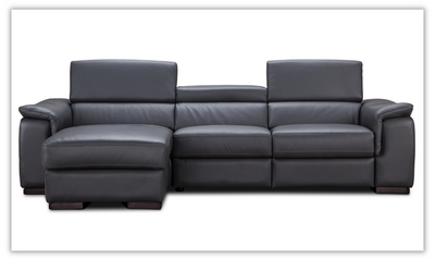 Buy Lugano Recliner Sectional in Black in Black at Leahyco