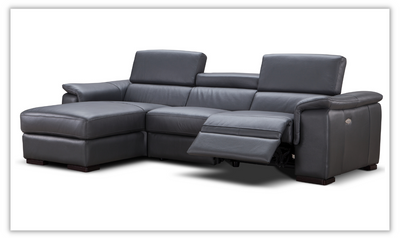 Buy Lugano Recliner Sectional in Black in Black at Leahyco