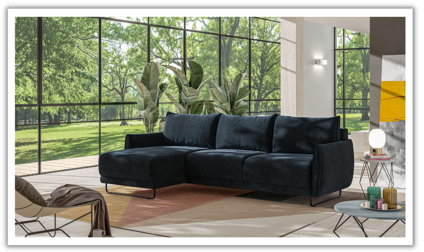 Luonto Dolphin L-shaped Sectional Sleeper Sofa with Storage