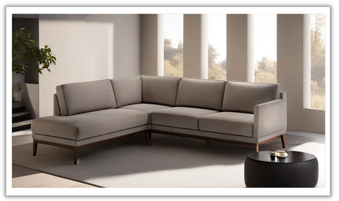 Luonto Viola L-Shaped Fabric Sectional Sofa