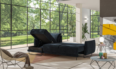 Luonto Dolphin L-shaped Sectional Sleeper Sofa with Storage