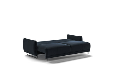 Luonto Dolphin Full-XL Black Sleeper Sofa with Adjustable Seats