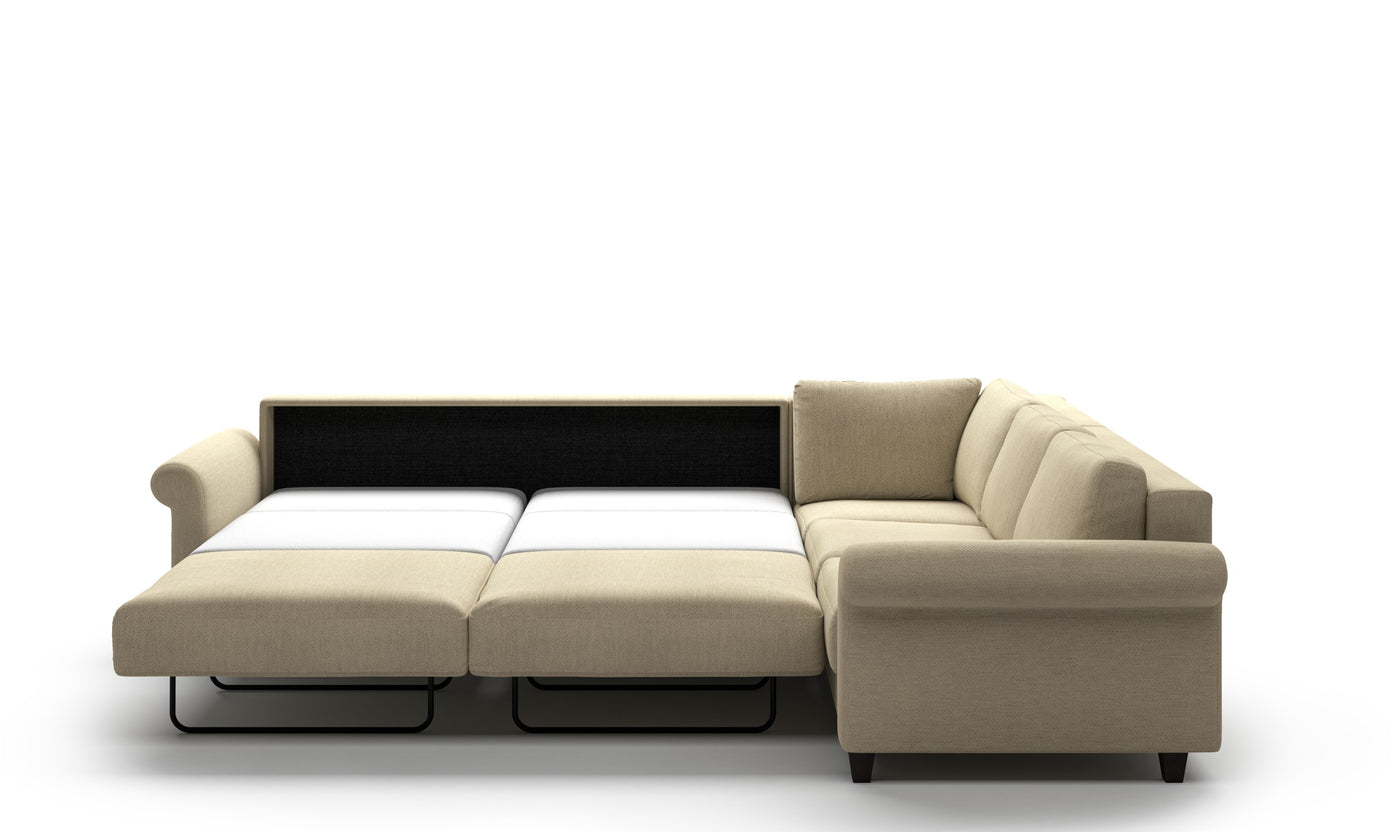 Luonto Flex L-Shaped Transitional Fabric Sectional Sleeper Sofa