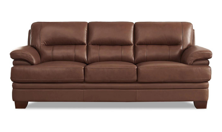 Luxor 3-Seater Leather Sofa With Cushion Arms-Leahyco