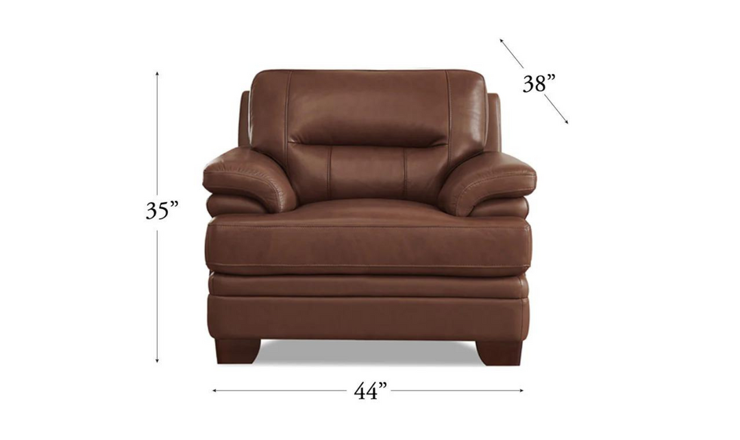 Luxor Leather Chair With Cushion Arms