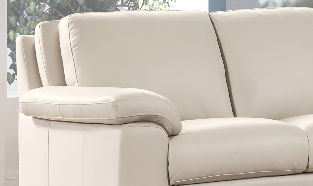 Magnum 2-Seater Leather Loveseat With Wooden Legs-Leahyco