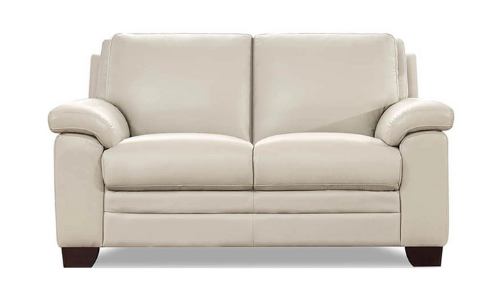 Magnum 2-Seater Leather Loveseat With Wooden Legs-Leahyco