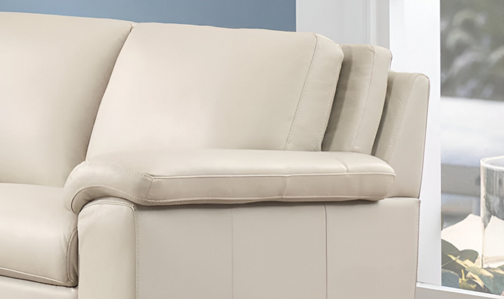 Magnum 3-Seater Leather Sofa With Wooden Legs-Leahyco