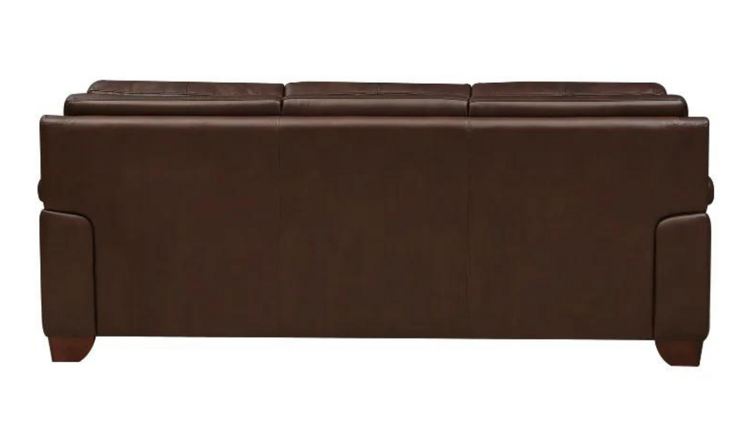 Magnum 3-Seater Leather Sofa With Wooden Legs-Leahyco