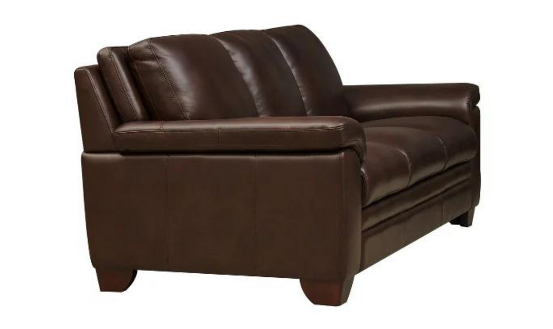 Magnum 3-Seater Leather Sofa With Wooden Legs-Leahyco