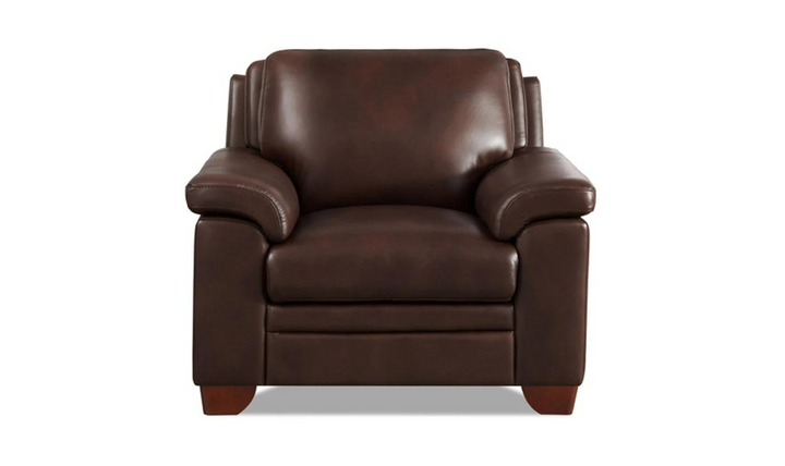 Magnum Leather Chair With Wooden Legs-Leahyco