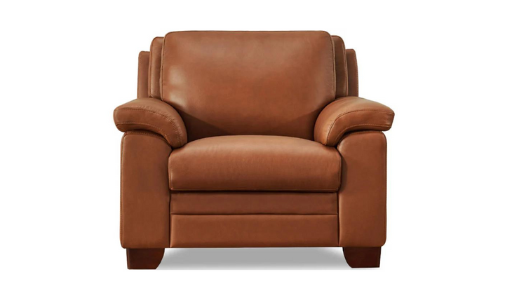 Magnum Leather Chair With Wooden Legs-Leahyco