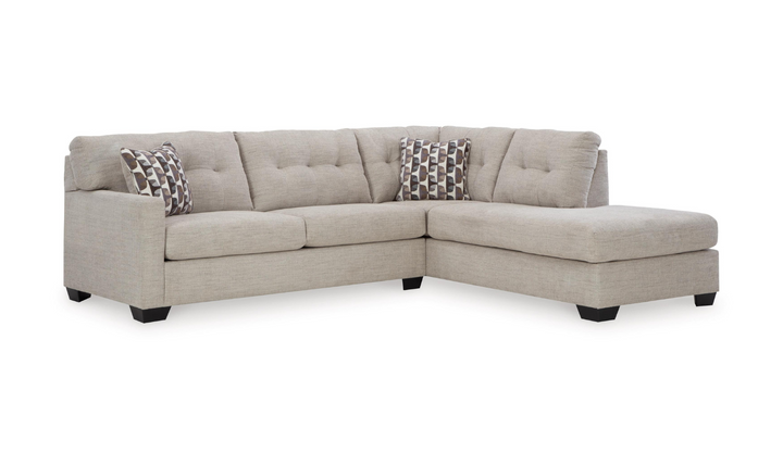 Mahoney 2-Piece Full Sleeper Sectional with Chaise In Fabric