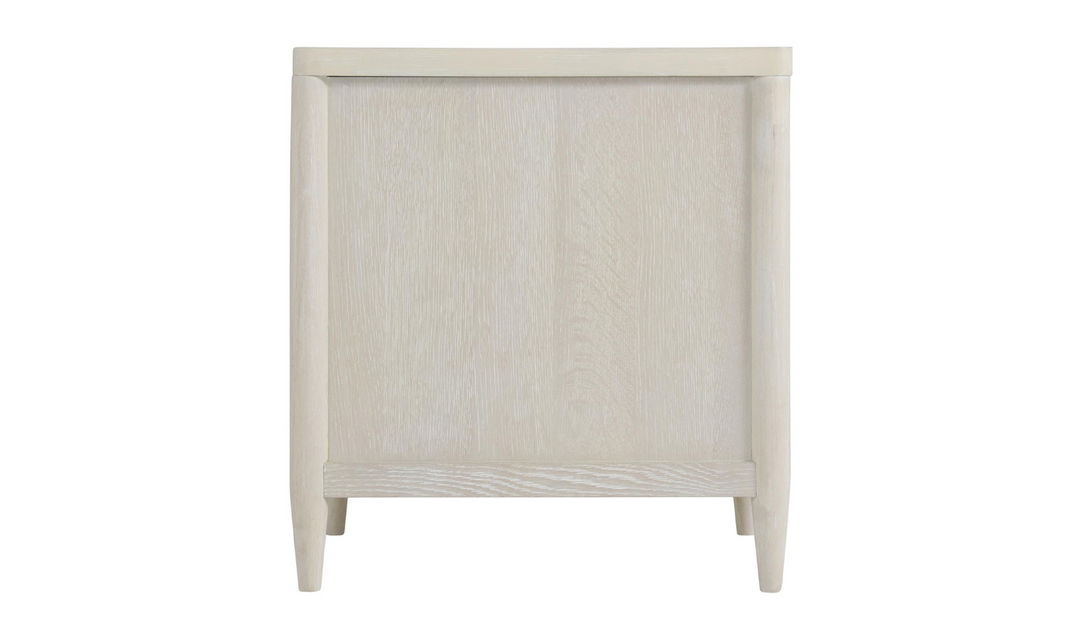 Maren Chairside Table with White Sand Finish