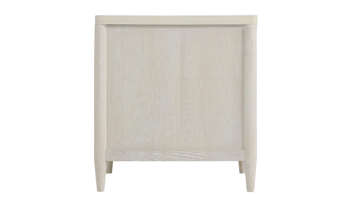 Maren Chairside Table with White Sand Finish