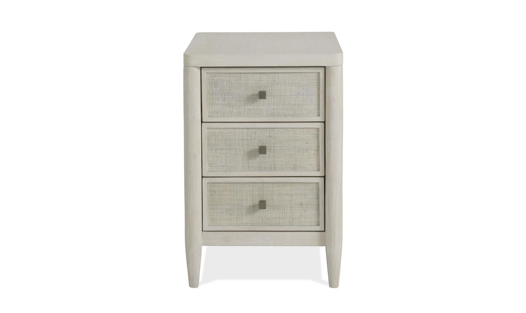 Maren Chairside Table with White Sand Finish