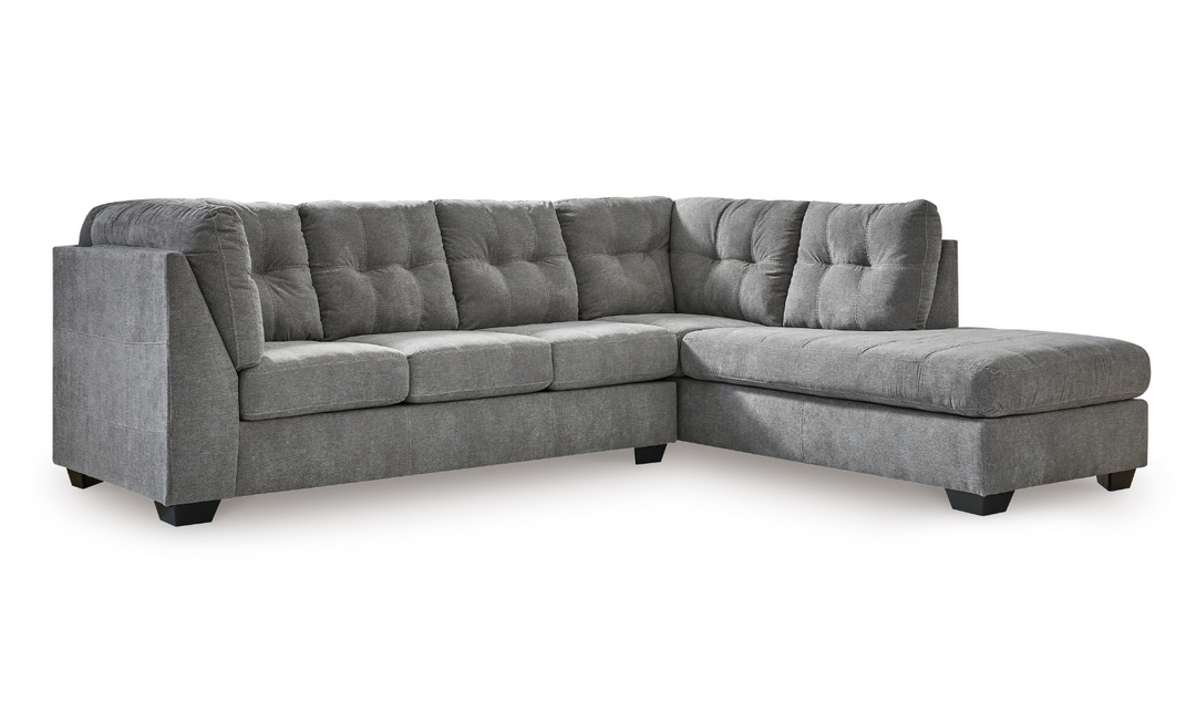 Marleton 2-Piece Full Sleeper Sectional with Chaise in Fabric