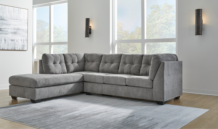 Marleton 2-Piece Full Sleeper Sectional with Chaise in Fabric