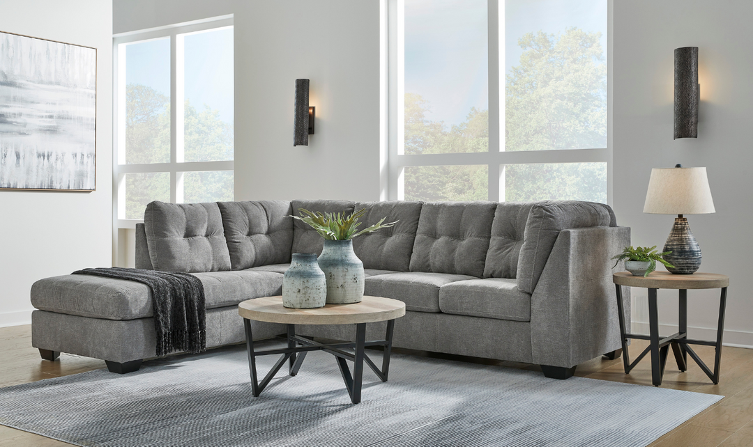 Marleton 2-Piece Full Sleeper Sectional with Chaise in Fabric