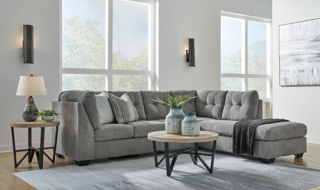 Marleton 2-Piece Full Sleeper Sectional with Chaise in Fabric