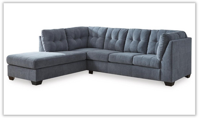 Marleton 2-Piece Tufted Fabric Sectional with Chaise