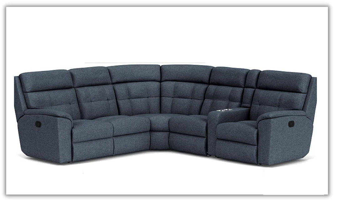 Flexsteel Mason 5 Seater Reclining Sectional with Console