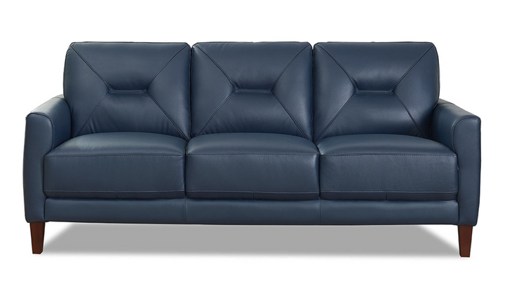 Mavis 3-Seater Leather Sofa With Track Arms