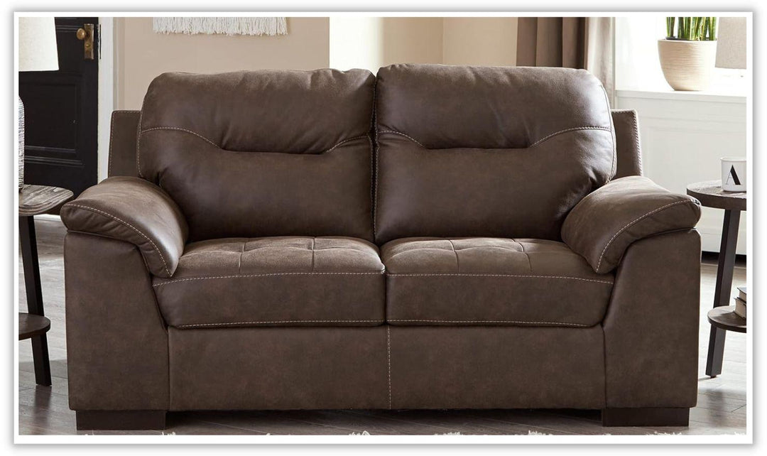 Maderla Leather Loveseat