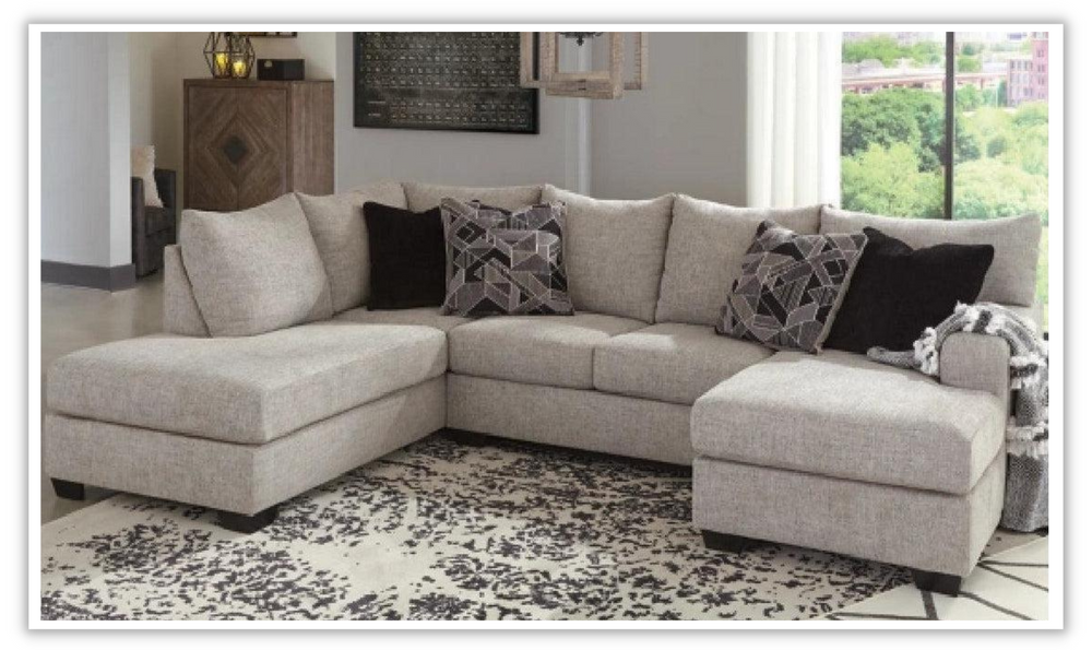 Megginson U-shaped Fabric Sectional with Chaise