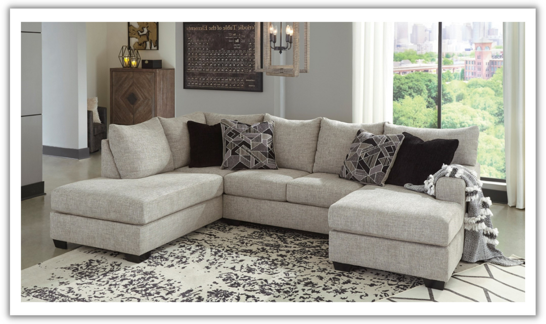 Megginson U-shaped Fabric Sectional with Chaise-Leahyco