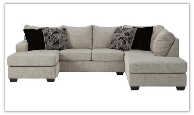 Megginson U-shaped Fabric Sectional with Chaise