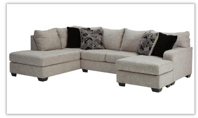 Megginson U-shaped Fabric Sectional with Chaise