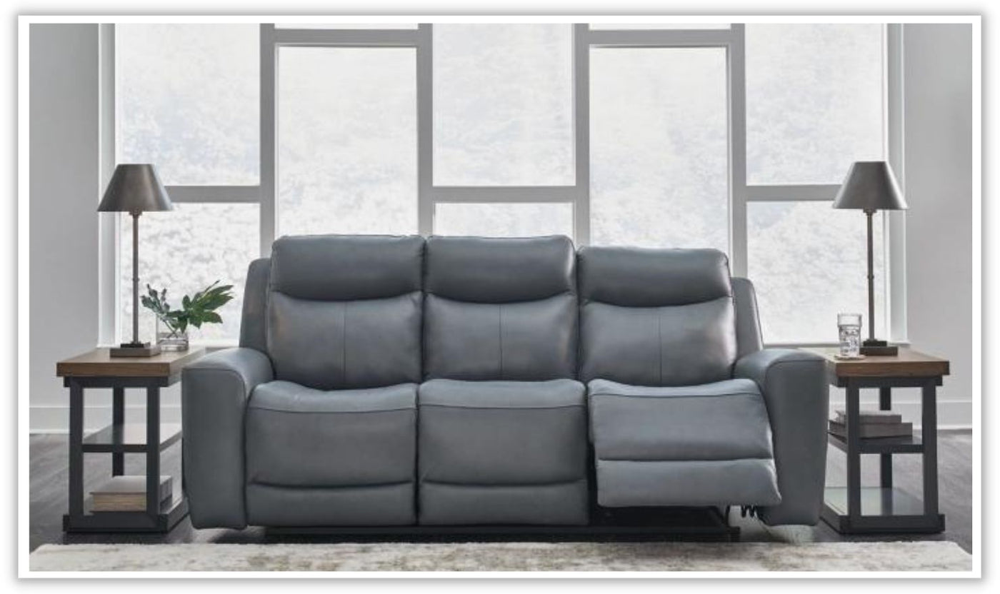 Mindanao Leather Power Recliner Living Room Set