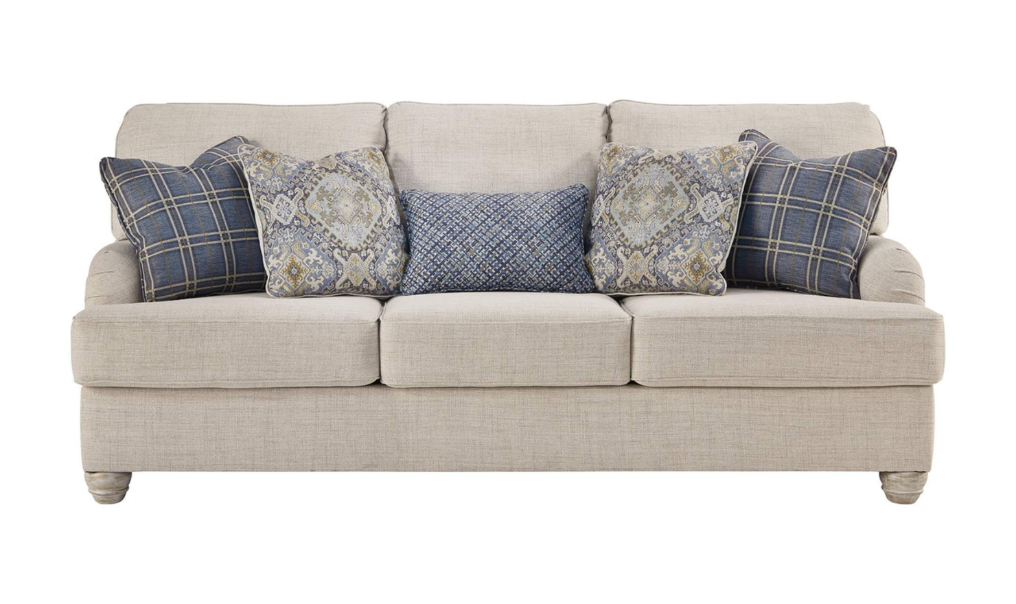 Modern Heritage Traemore 3-Seater Fabric Queen Sleeper Sofa in Linen