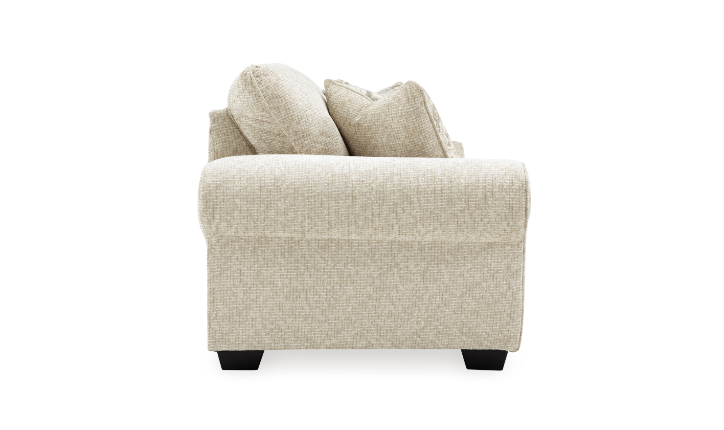 Modern Heritage Haisley 3-Seater Ivory Fabric Sofa with Rolled Arm