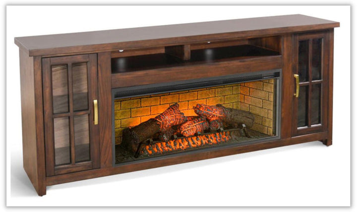 Sunny Designs 76" TV Console w/ Fireplace Option