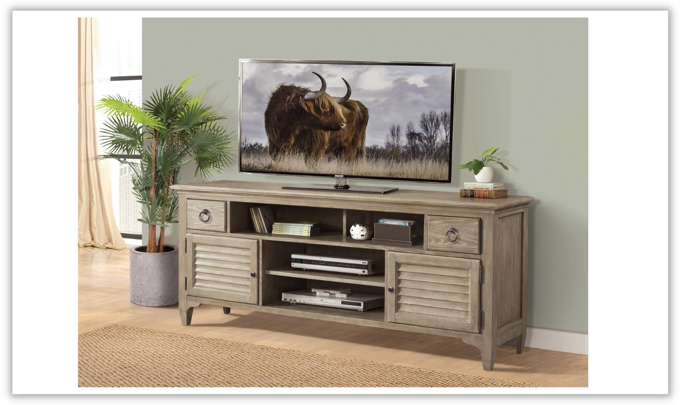 Myra  74-in Louver Tv Console