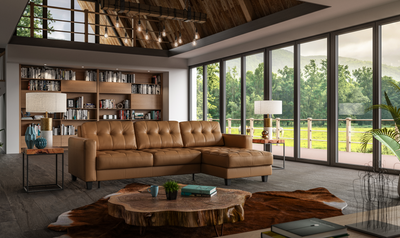 Luonto Noah L-Shaped Sectional Sofa Sleeper with Flip Function