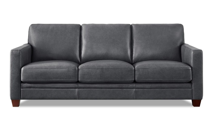 Naples 3-Seater Leather Sofa With Track Arms-Leahyco