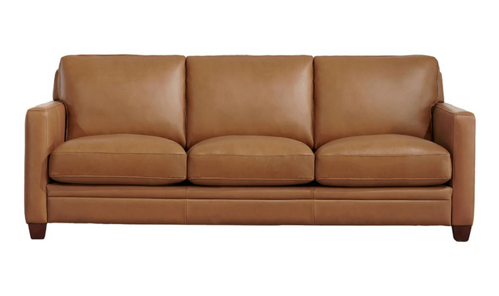 Naples 3-Seater Leather Sofa With Track Arms-Leahyco