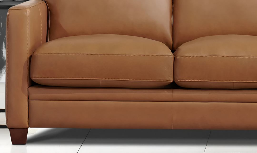 Naples 3-Seater Leather Sofa With Track Arms-Leahyco