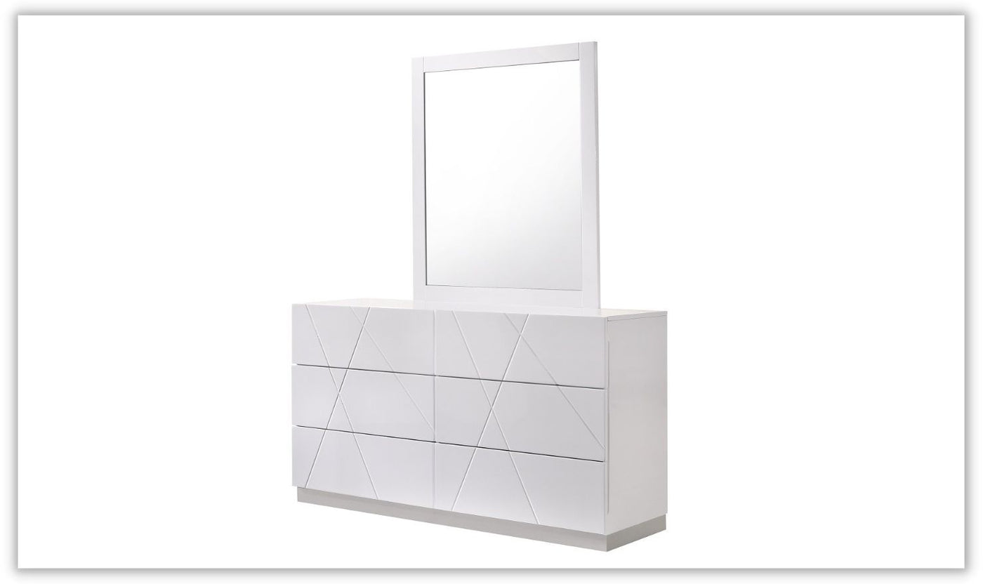 Naples Premium Rectangular Dresser and Mirror Set