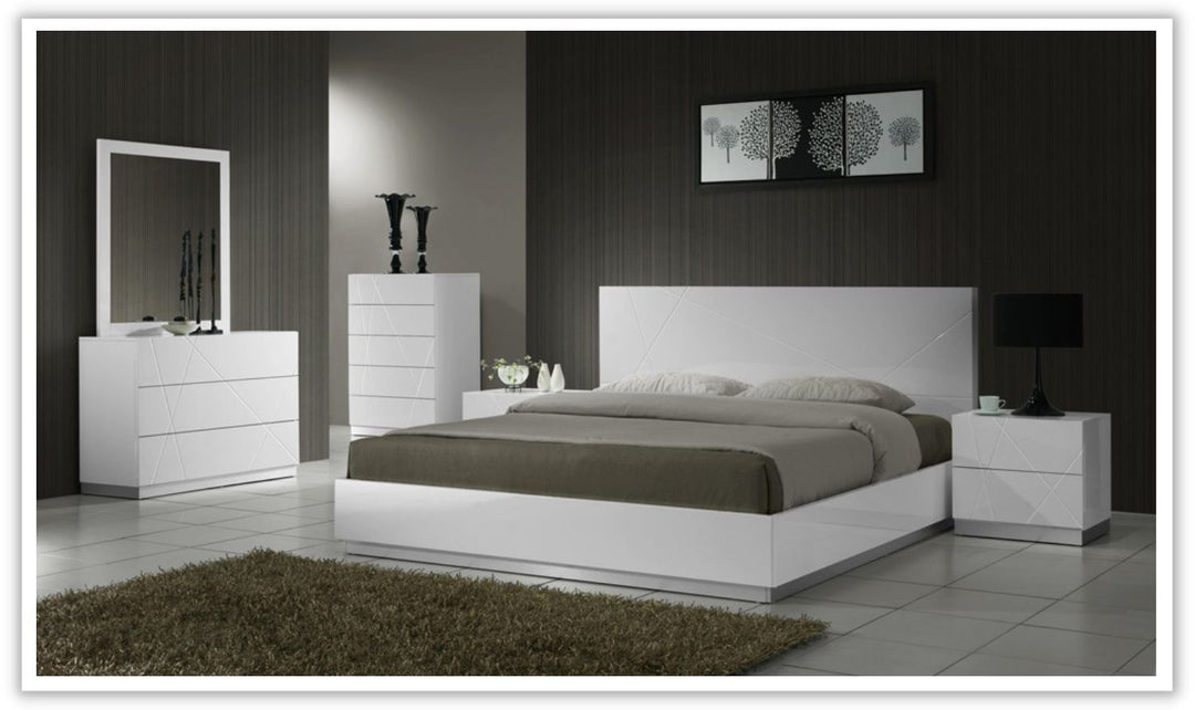 Naples Premium Rectangular Wooden Bedroom Set