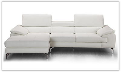 Navone Italian Leather Sectional Sofa with Tight Back at Leahyco