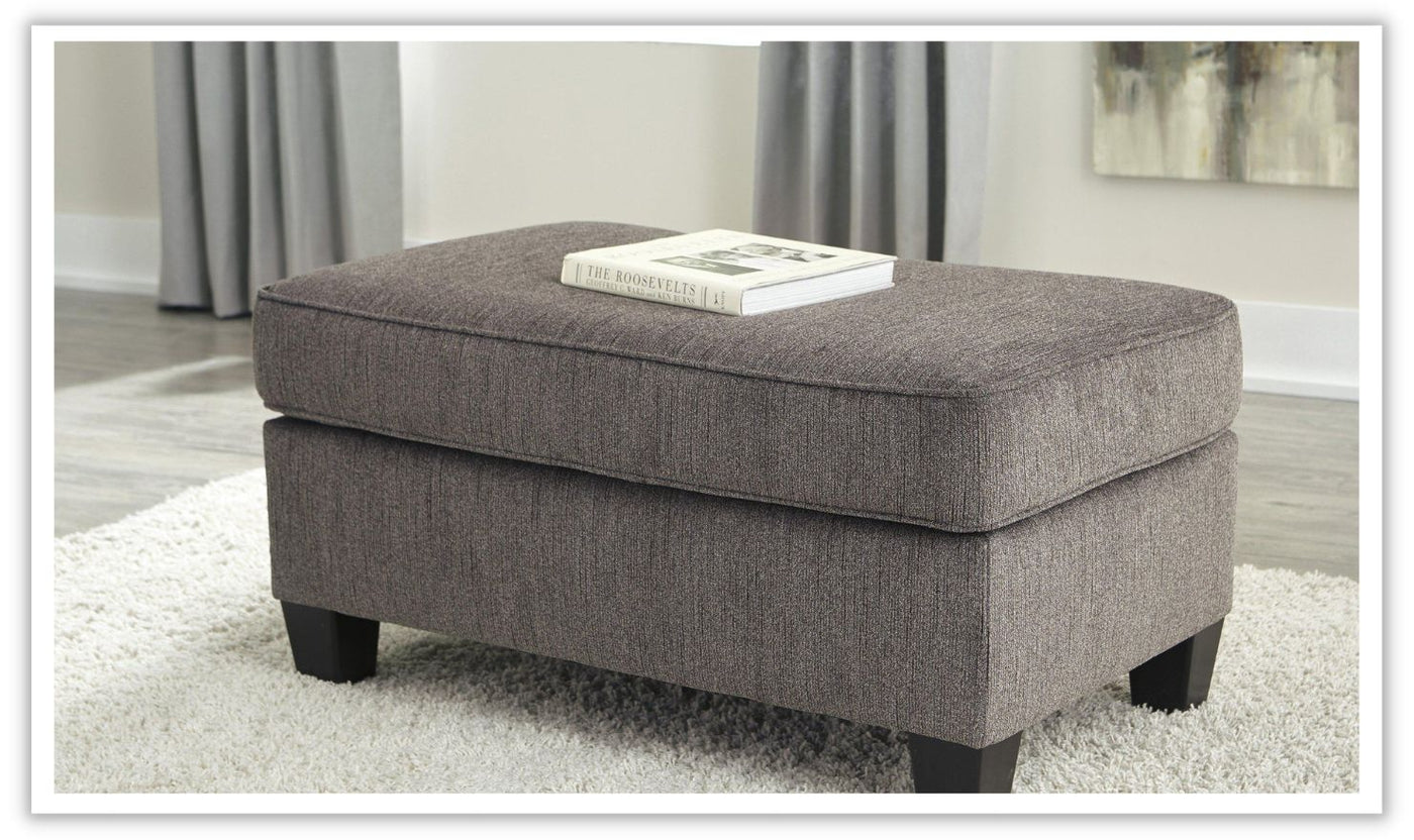 Nemoli Rectangle Ottoman with Exposed Tapered Feet