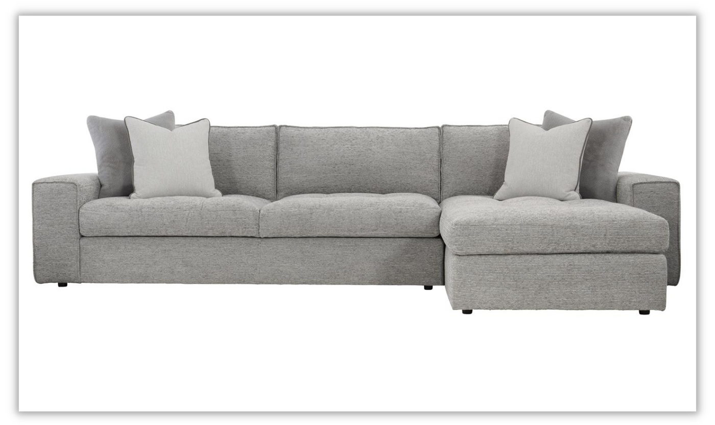 Bernhardt Nest L-shaped Fabric Sectional in Gray