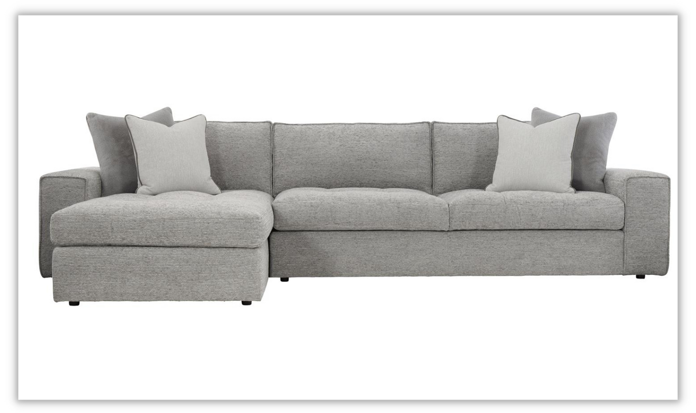 Bernhardt Nest L-shaped Fabric Sectional in Gray