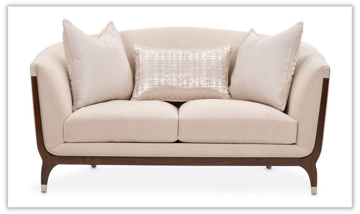 Paris Chic Loveseat in Tiramisu Espresso