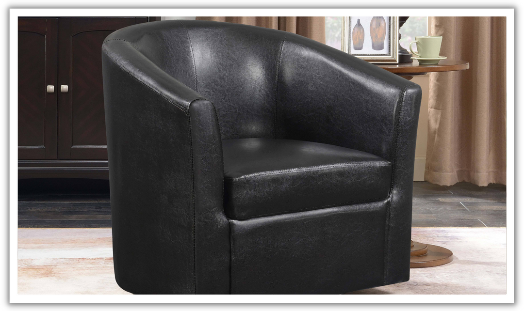 Passov Swivel Chair in  dark brown